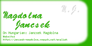 magdolna jancsek business card